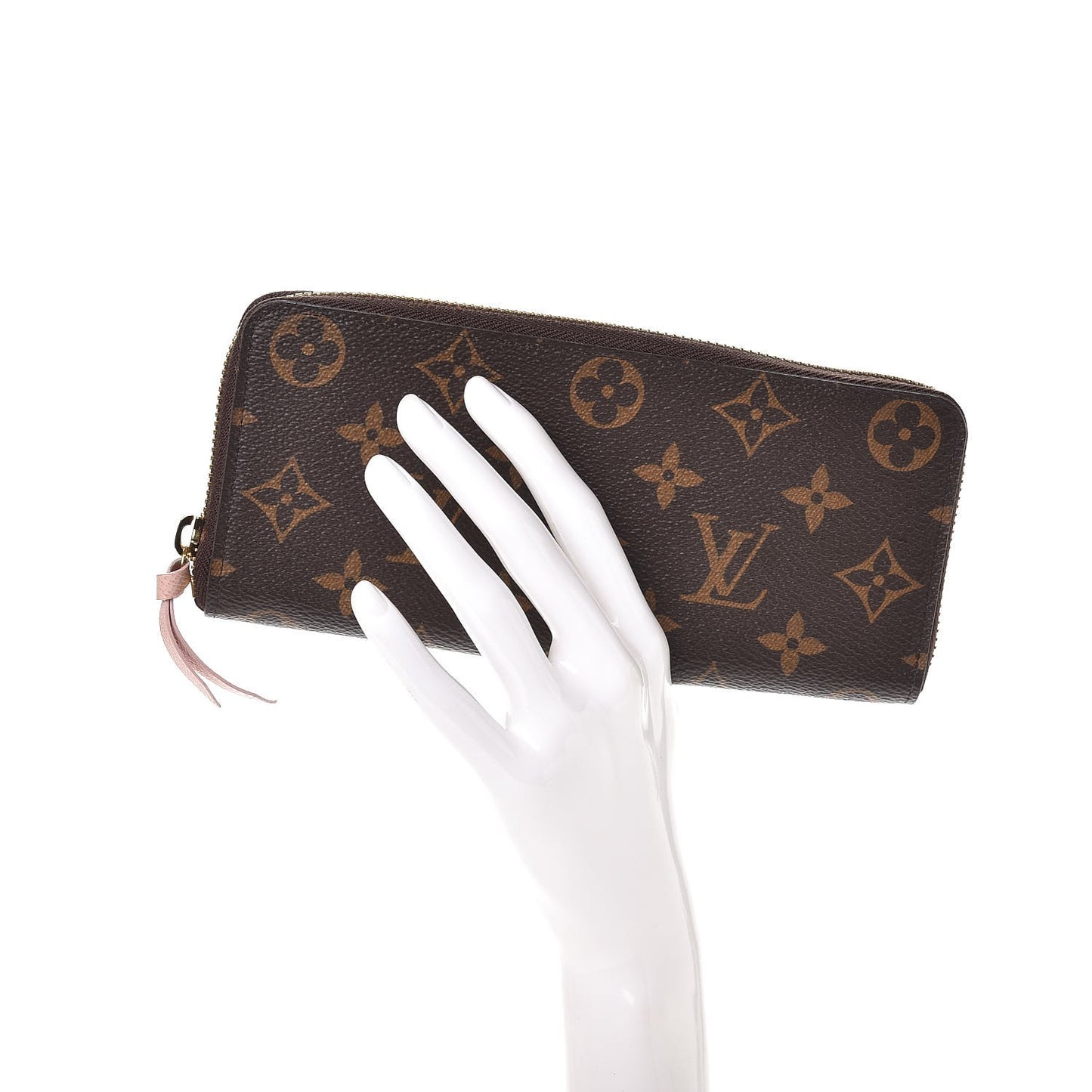Monogram Clemence Wallet Rose Ballerine