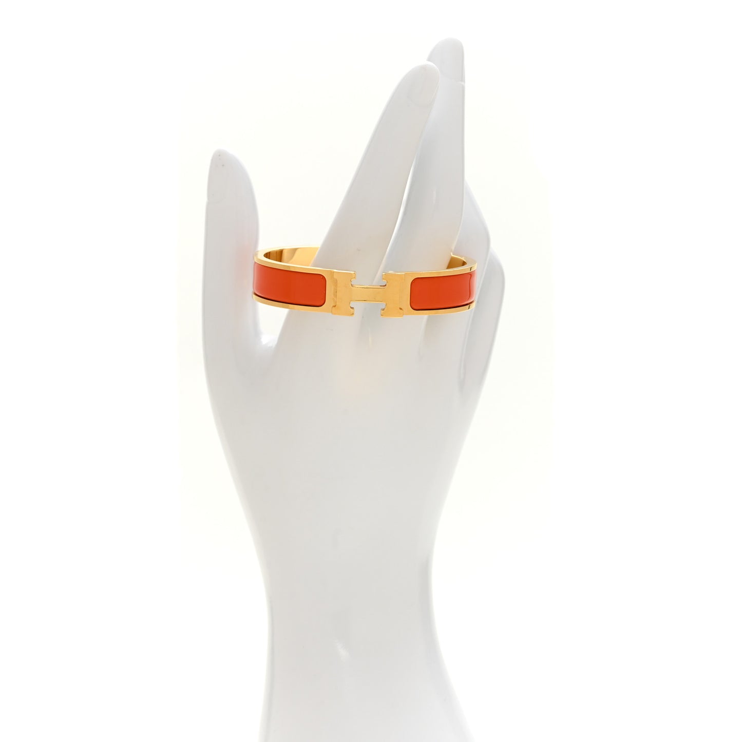 Enamel Narrow Clic Clac H Bracelet PM Orange