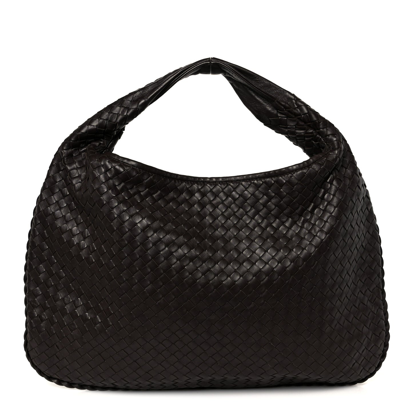 Nappa Intrecciato Medium Veneta Hobo Ebano