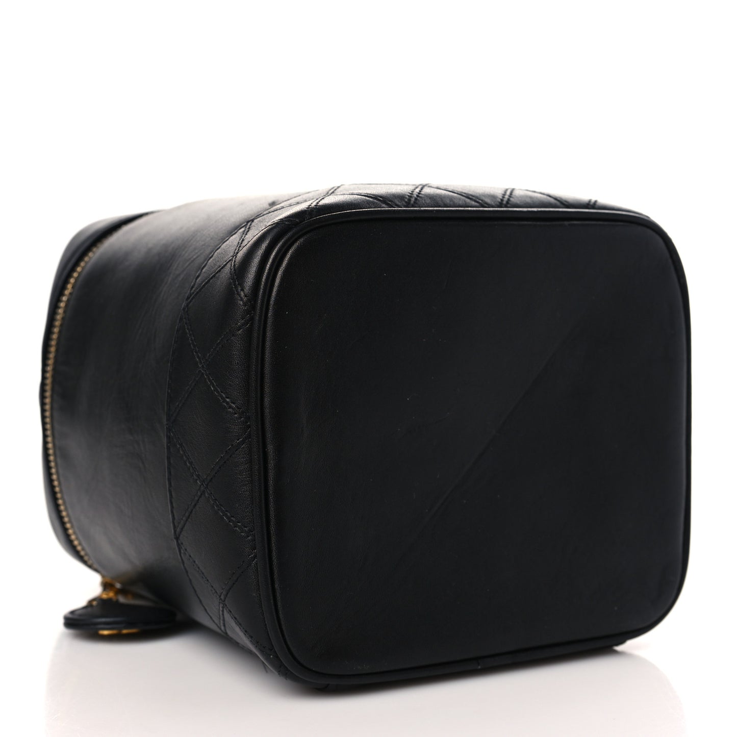 Lambskin Vanity Cosmetic Bag Black