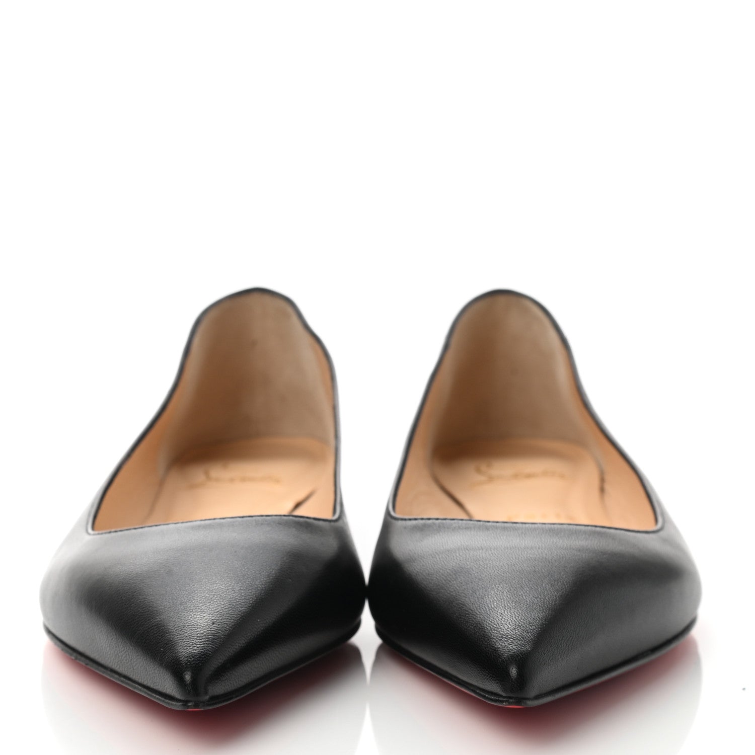 Christian Louboutin Shiny Nappa Ballalla Flats 38 Black 2 of 7