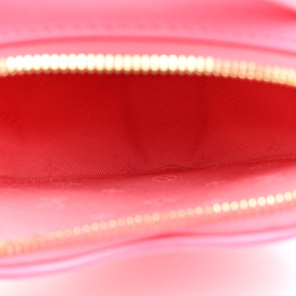 Louis Vuitton Calfskin Embroidered Monogram Pop My Heart Bag Pouch Dragon Fruit Pink 5 of 8