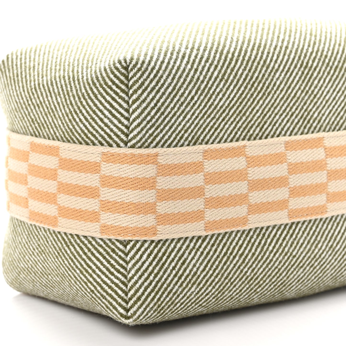 Wool Small Bride-A-Brac H Natte Pouch Vert Foret