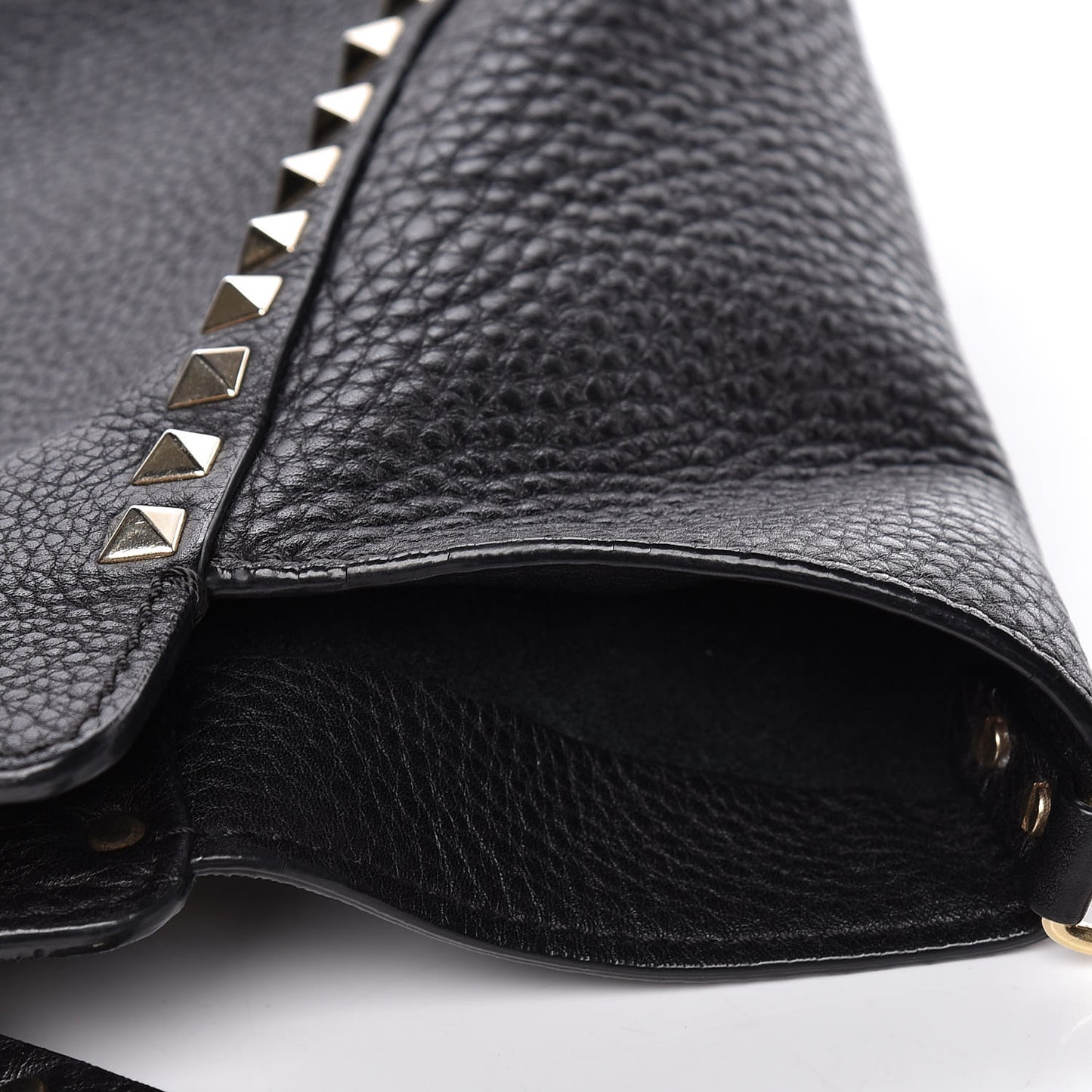 Alce Printed Calfskin Medium Rockstud Tote Black