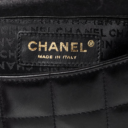 Chanel Lambskin Quilted Mini Chocolate Bar Camellia Flap Black 6 of 9
