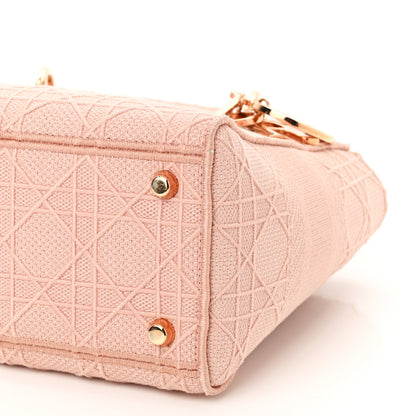 Christian Dior Canvas Embroidered Cannage Medium Lady D-Lite Pink 8 of 8