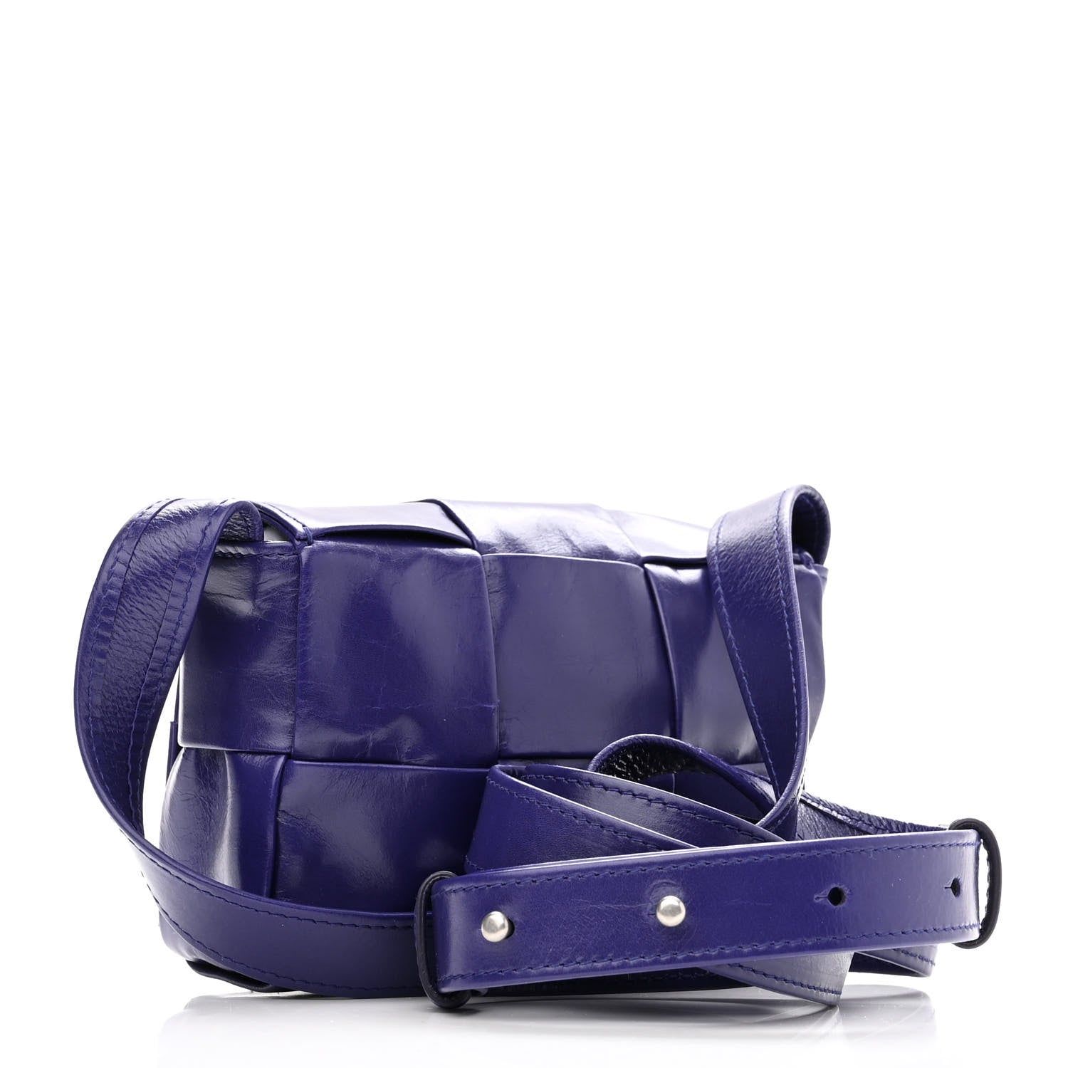 Bottega Veneta Paper Calfskin Maxi Intreccio Extra Mini Cassette Crossbody Bag Purple 3 of 11