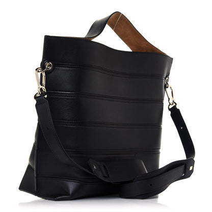 Loewe Calfskin Strip Shoulder Bag Black 4 of 11