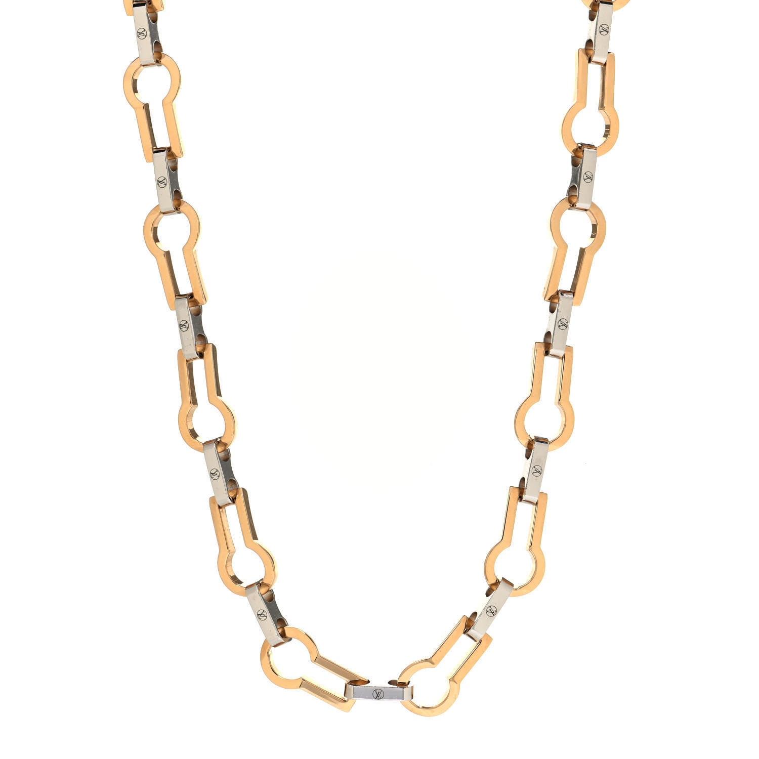 Louis Vuitton Serrure Chain Necklace Gold 1 of 4