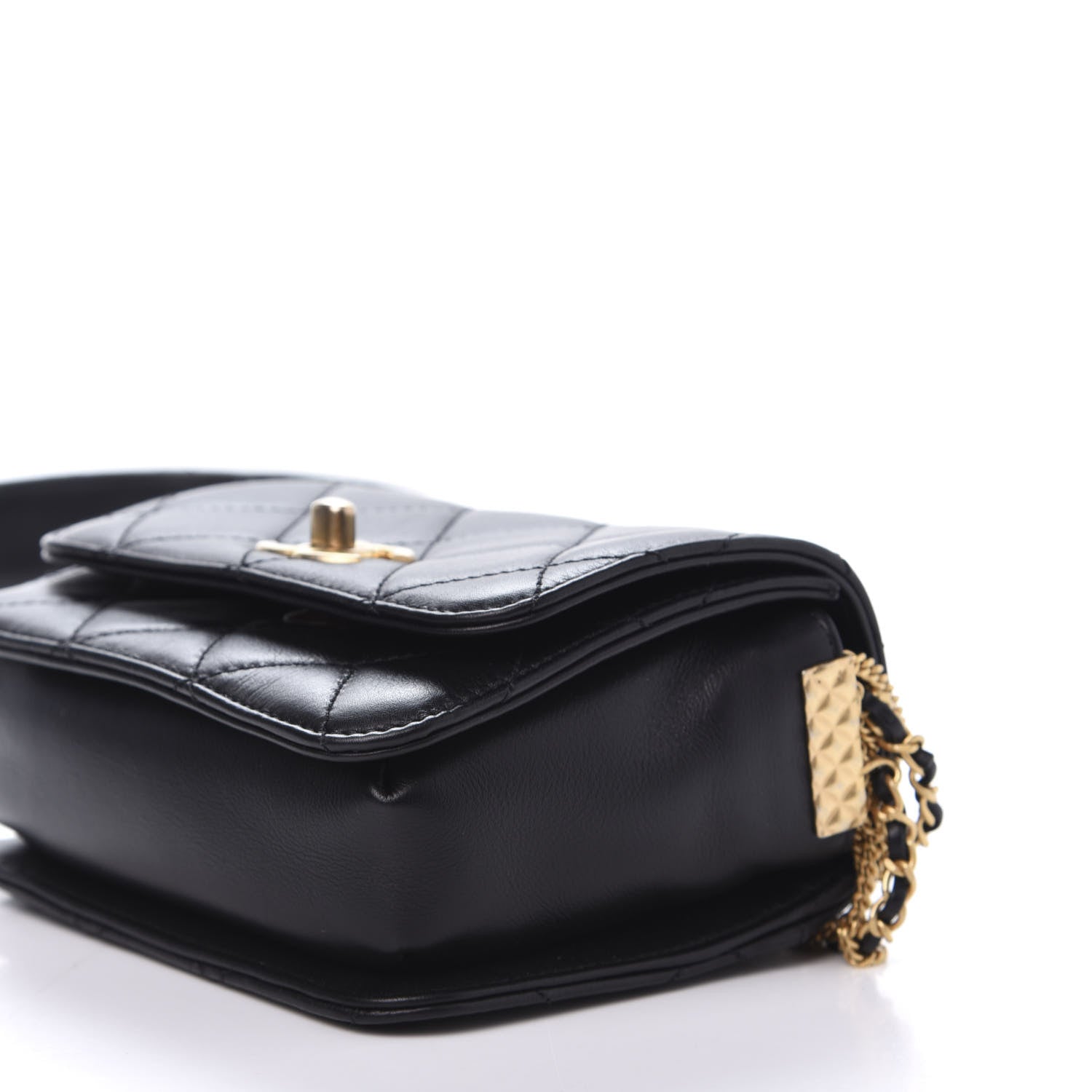 Chanel Lambskin Quilted Small Multiple Chain Flap Black 7 of 11