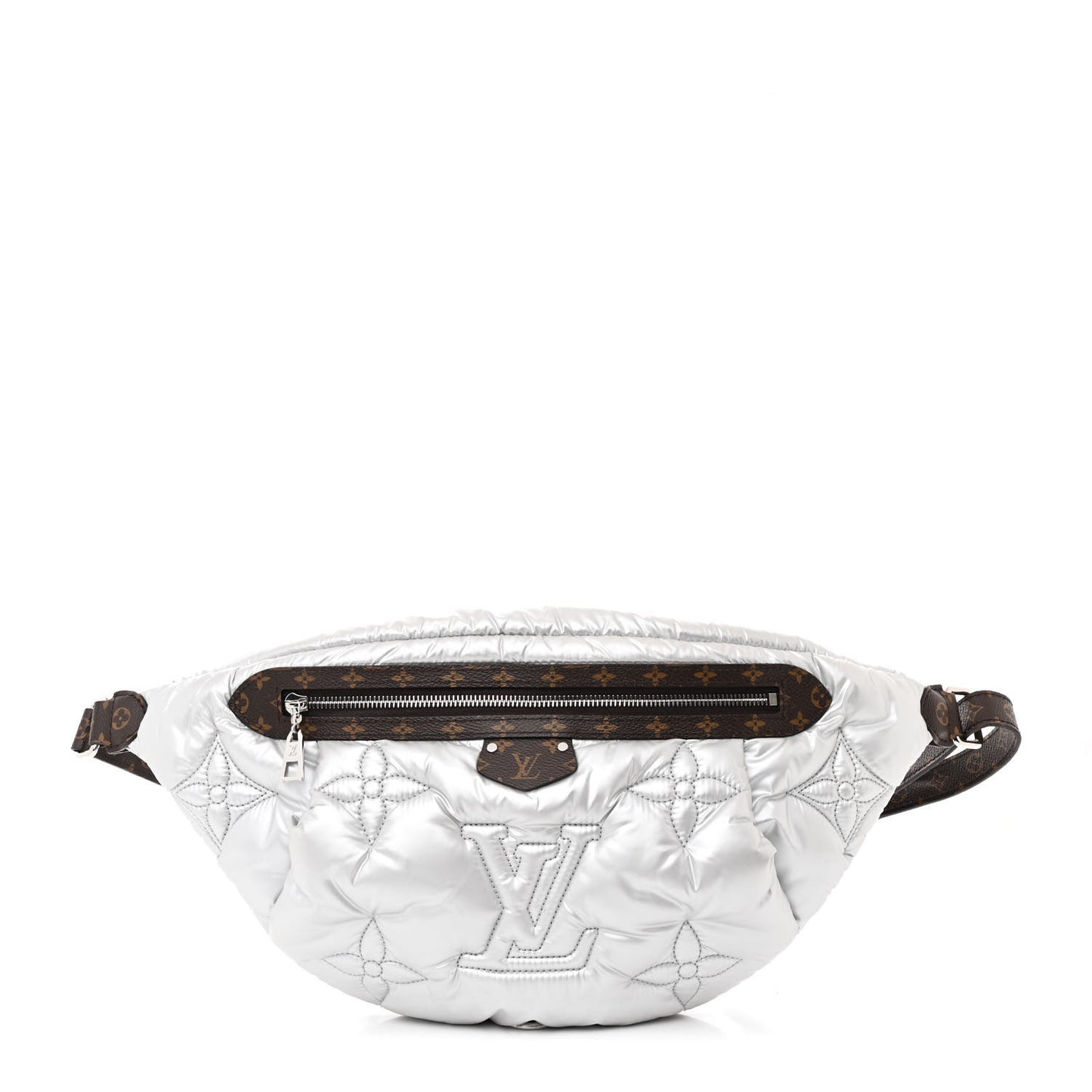 Econyl Monogram Pillow BumBag Silver