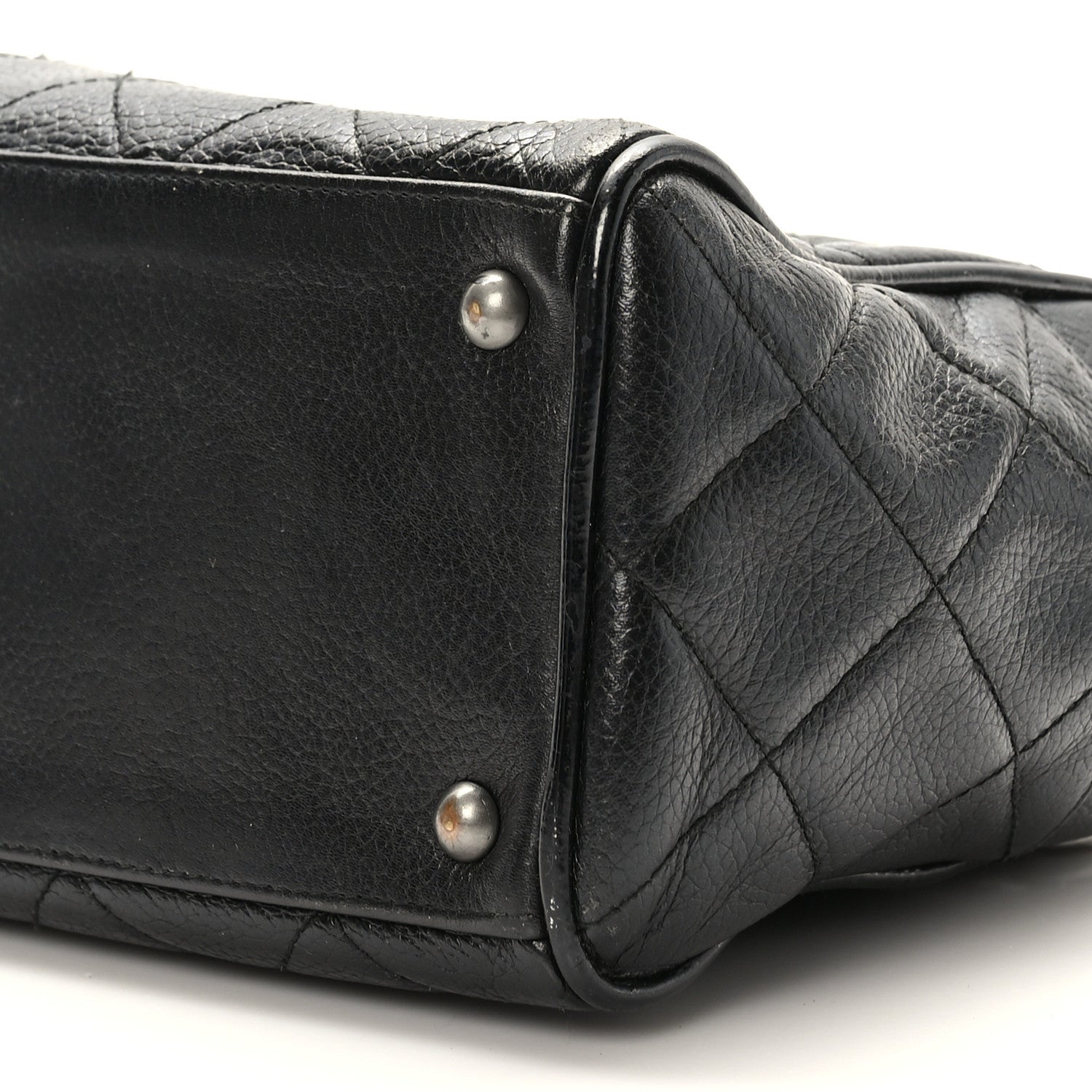 Chanel Caviar Patent Quilted Bowler Black 9 of 9