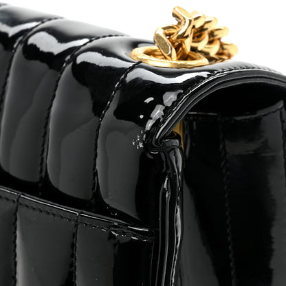 Saint Laurent Patent Matelasse Monogram Large Vicky Chain Bag Black 16 of 16
