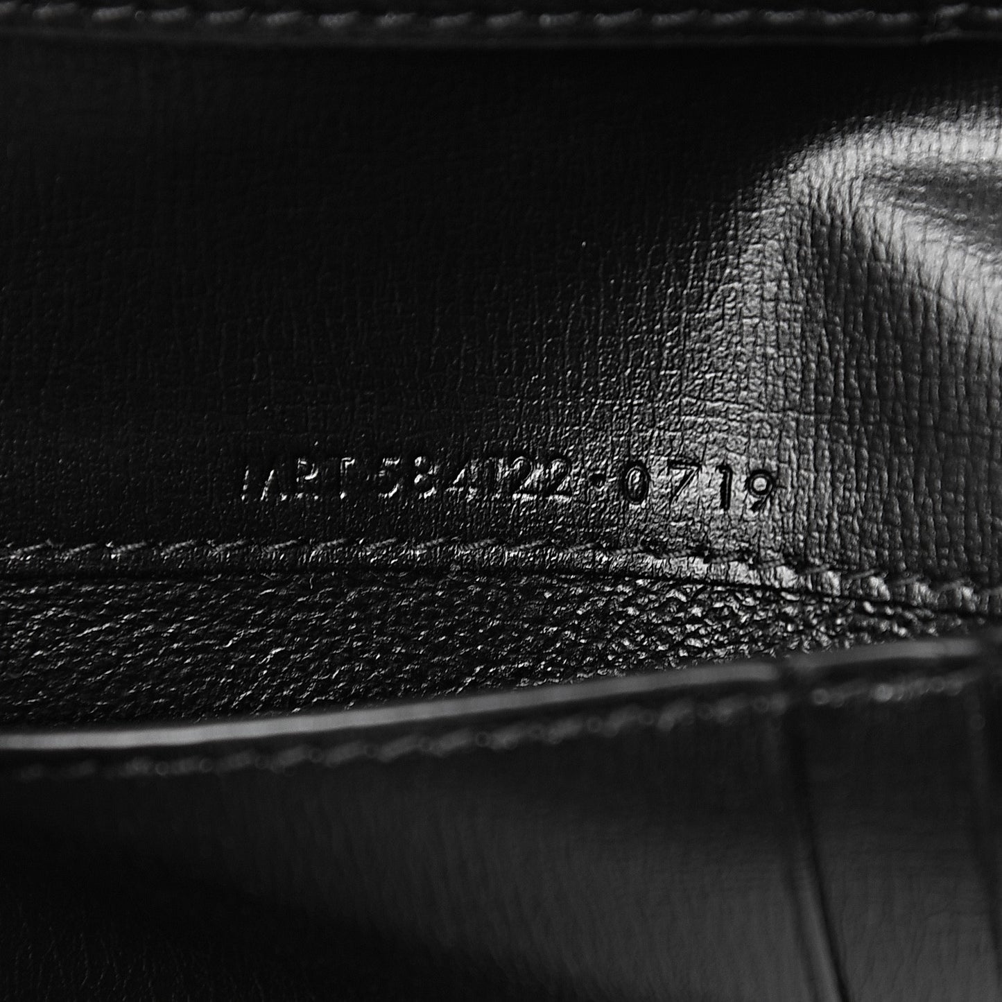 Calfskin Monogram Bi Fold Zipped Wallet Black
