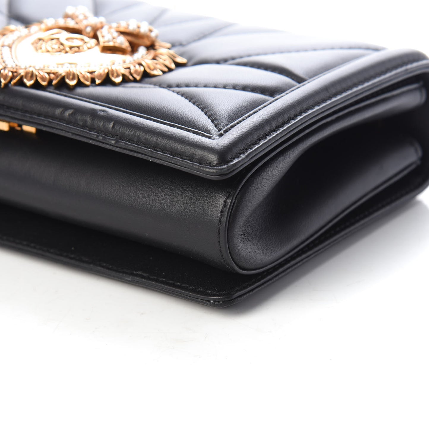 Calfskin Medium Devotion Crossbody Bag Black