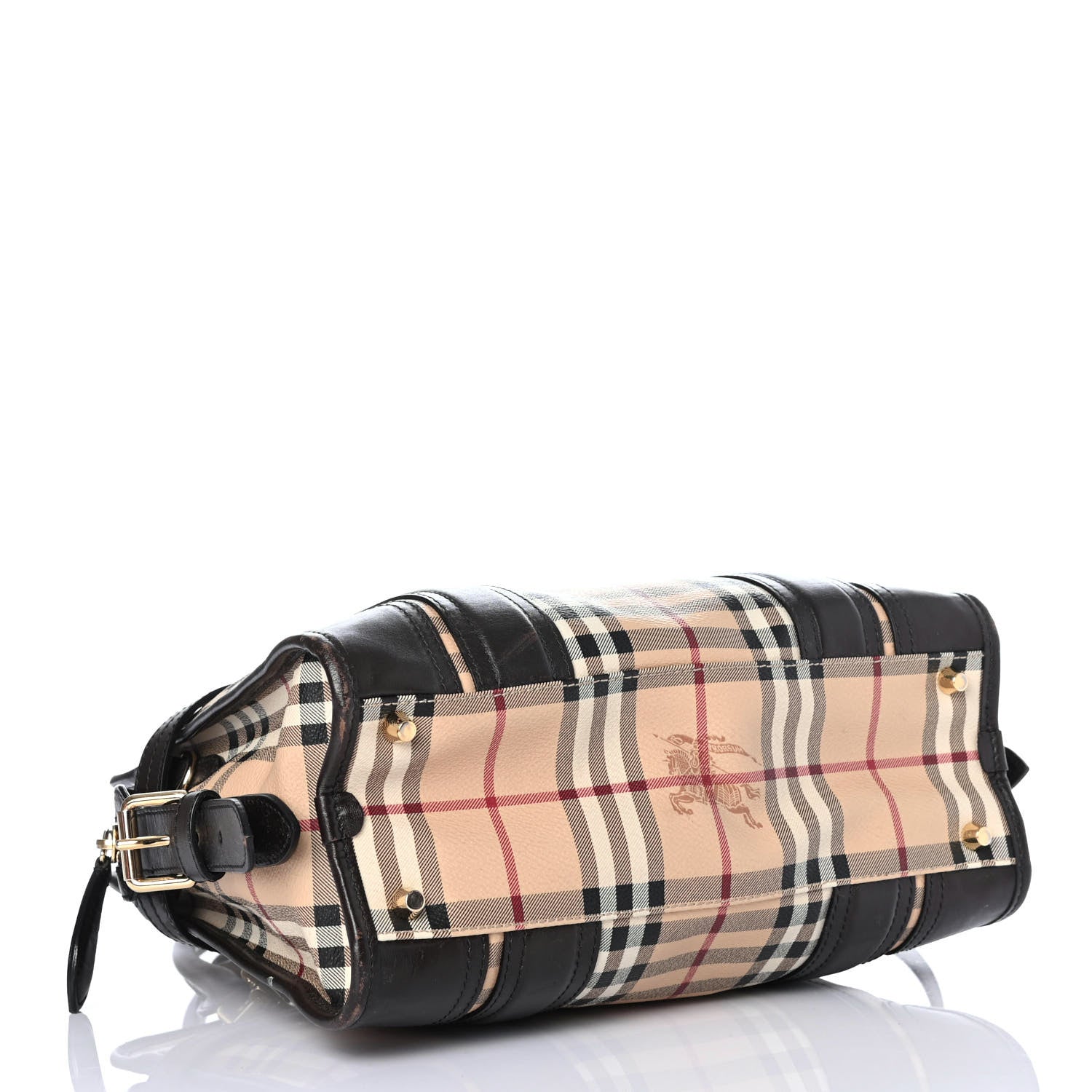 Burberry Haymarket Check Minford Portrait Tote Chocolate 3 of 5