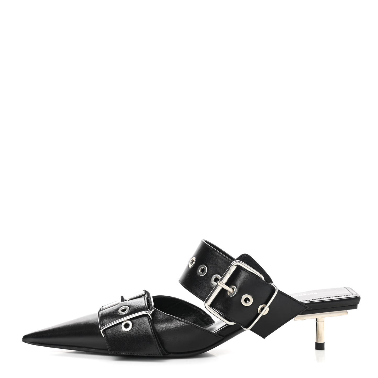 Shiny Kidskin Belt 40mm Mules 37 Black