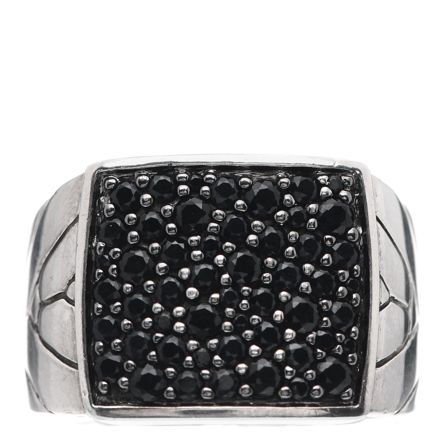 John Hardy Sterling Silver Black Sapphire Modern Chain Signet Ring 62 10 1 of 5