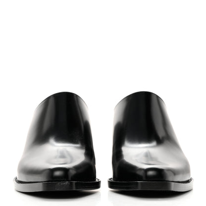 Fendi Vitello Abrasivato FF Cut Mules 39 Black 2 of 9