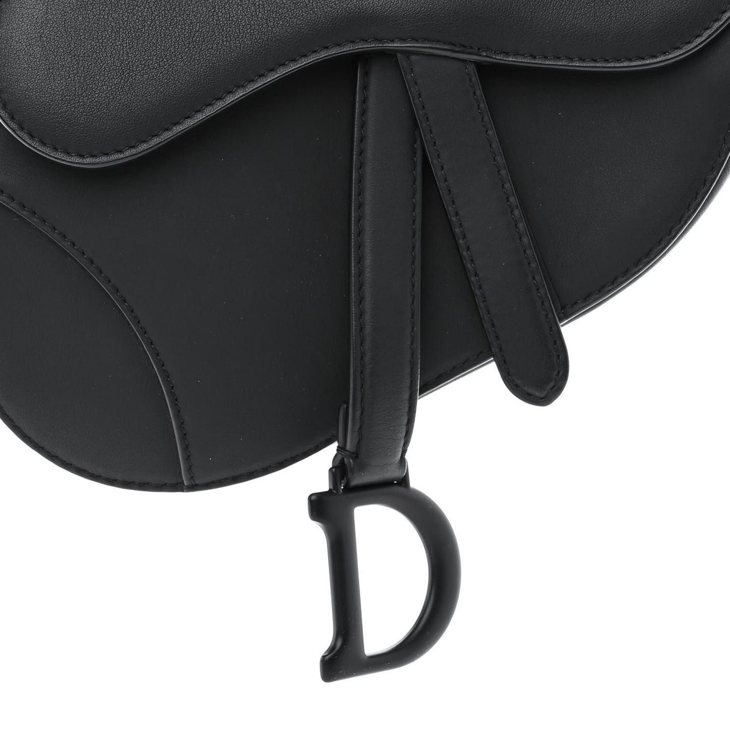 Ultra Matte Calfskin Mini Saddle Bag Black