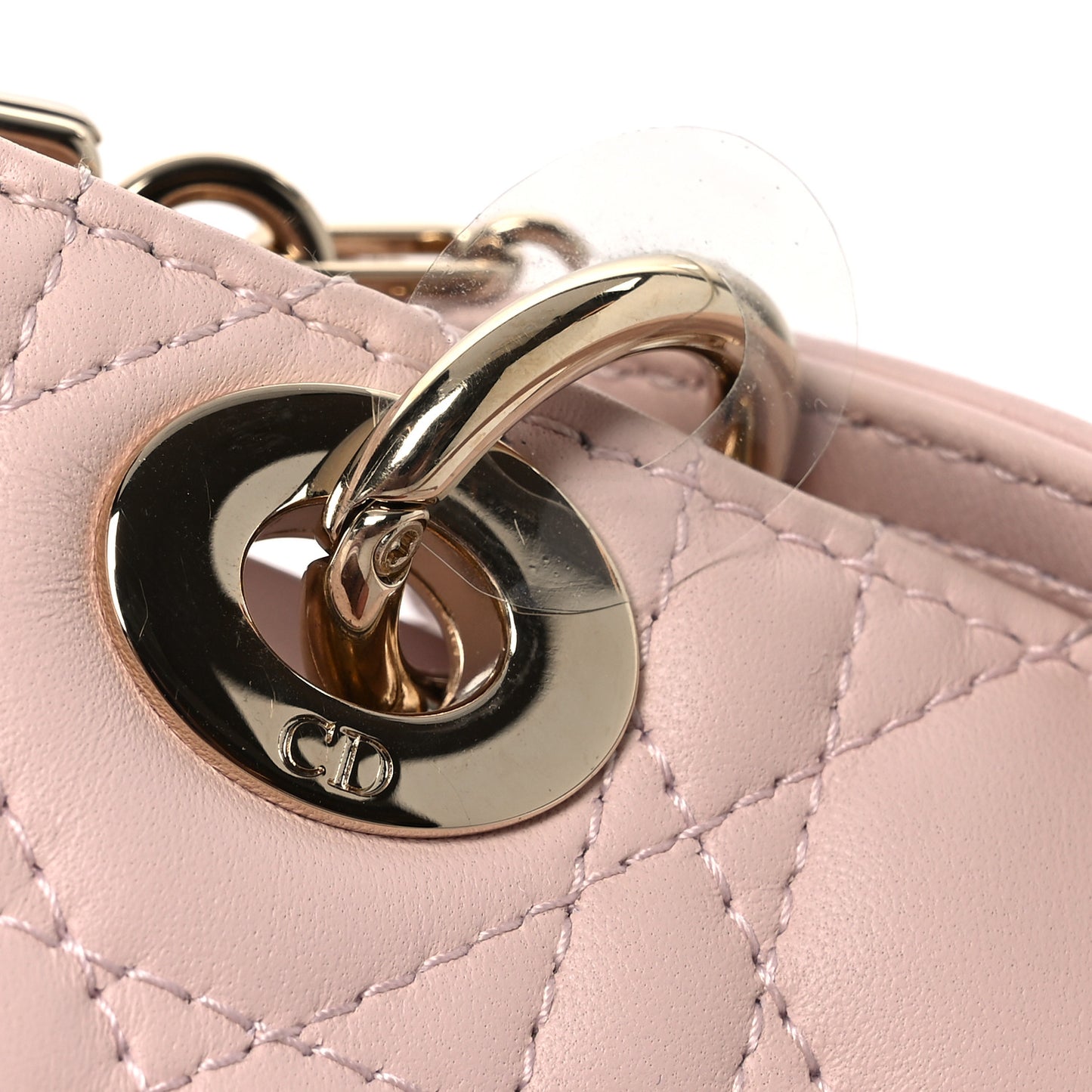 Lambskin Cannage Micro Lady D-Joy Rose Poudre