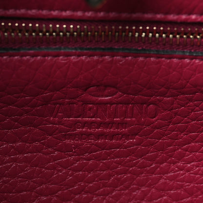 Valentino Garavani Pebbled Calfskin Mini Rockstud Flip-Lock Messenger Bag Raspberry 6 of 9