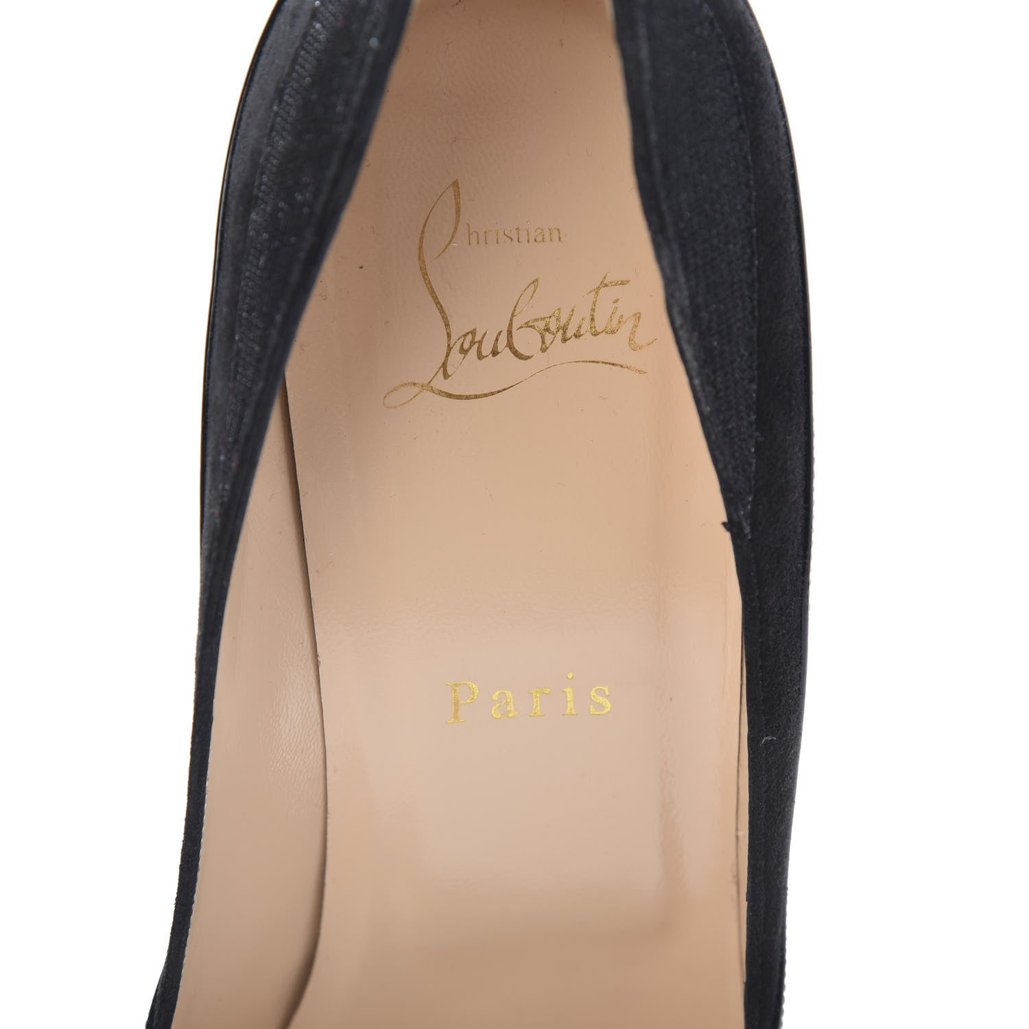 Christian Louboutin Patent Glitter Youlapeep 120 Pumps 40 Black 6 of 8