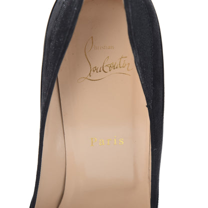 Christian Louboutin Patent Glitter Youlapeep 120 Pumps 40 Black 6 of 8