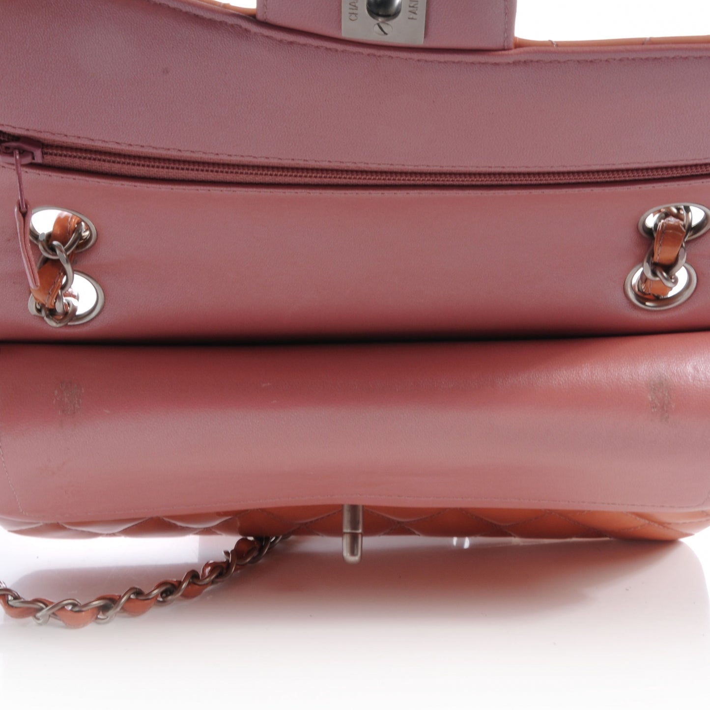 Patent Small Double Flap Rose Clair