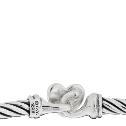 David Yurman Sterling Silver Diamond Cable Collectibles Heart Bracelet 3 of 3