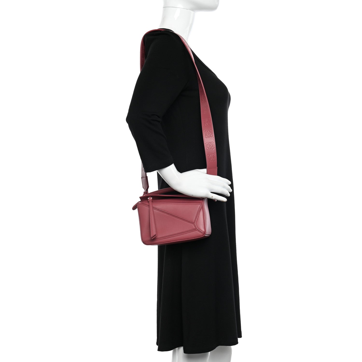 Loewe Calfskin Mini Puzzle Bag Plumrose 3 of 9