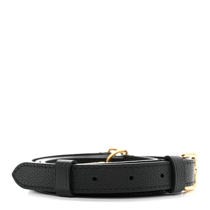 Louis Vuitton Grained Calfskin Vivienne NM Adjustable Shoulder Strap Black 2 of 3