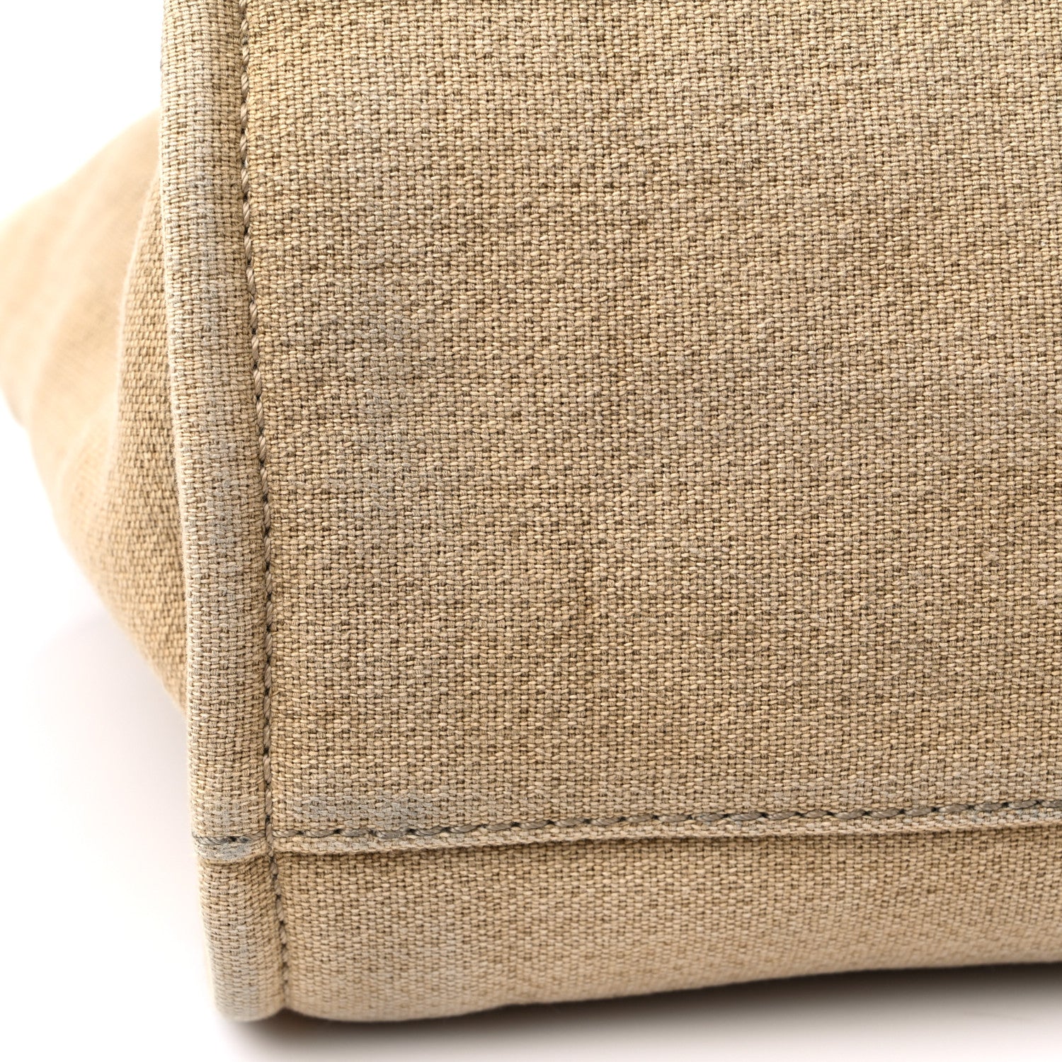 Chanel Canvas Medium Deauville Tote Beige Black 12 of 13
