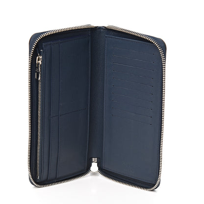 Louis Vuitton Taurillon Vertical Zippy Wallet Navy 4 of 7