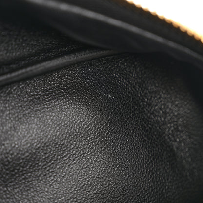 Prada Soft Calfskin Swing Shoulder Bag Black Hazelnut 11 of 12