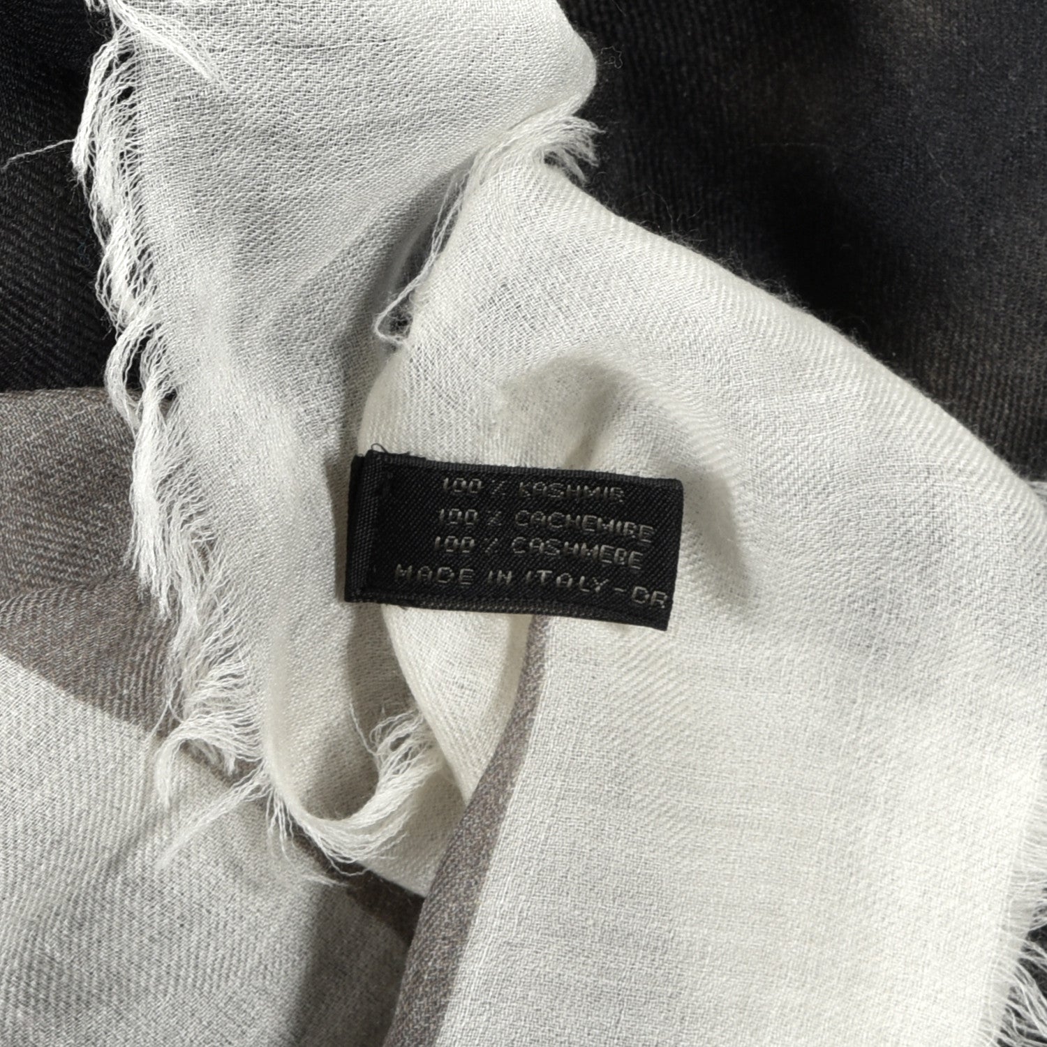 Chanel Cashmere Neon CC Fringe Scarf Black 5 of 5
