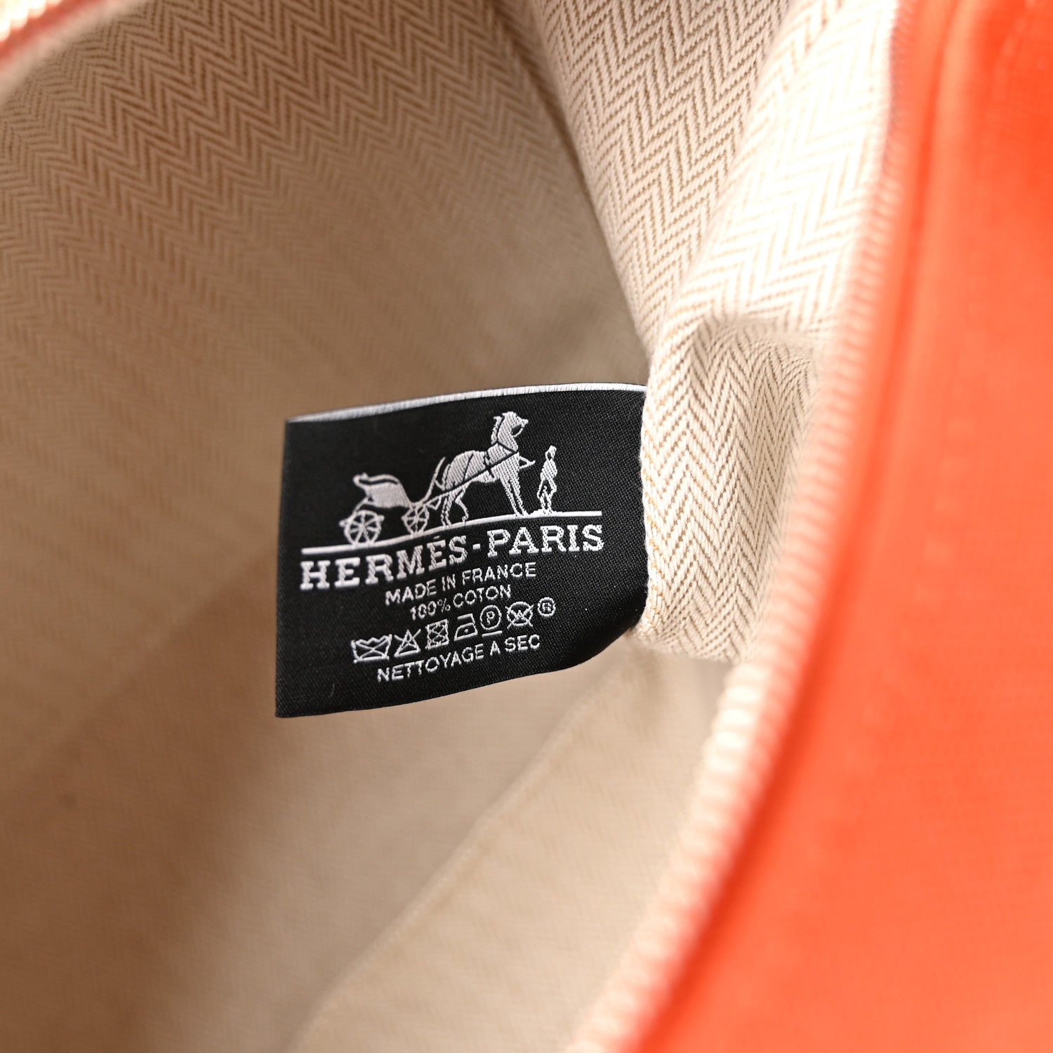 Hermes Canvas Large Bride-A-Brac Pouch Orange Feu Burgundy 6 of 9