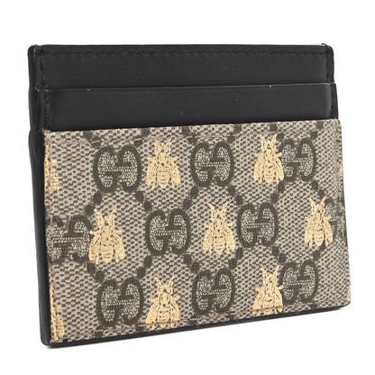 Gucci GG Supreme Monogram Bees Card Holder Black 3 of 7
