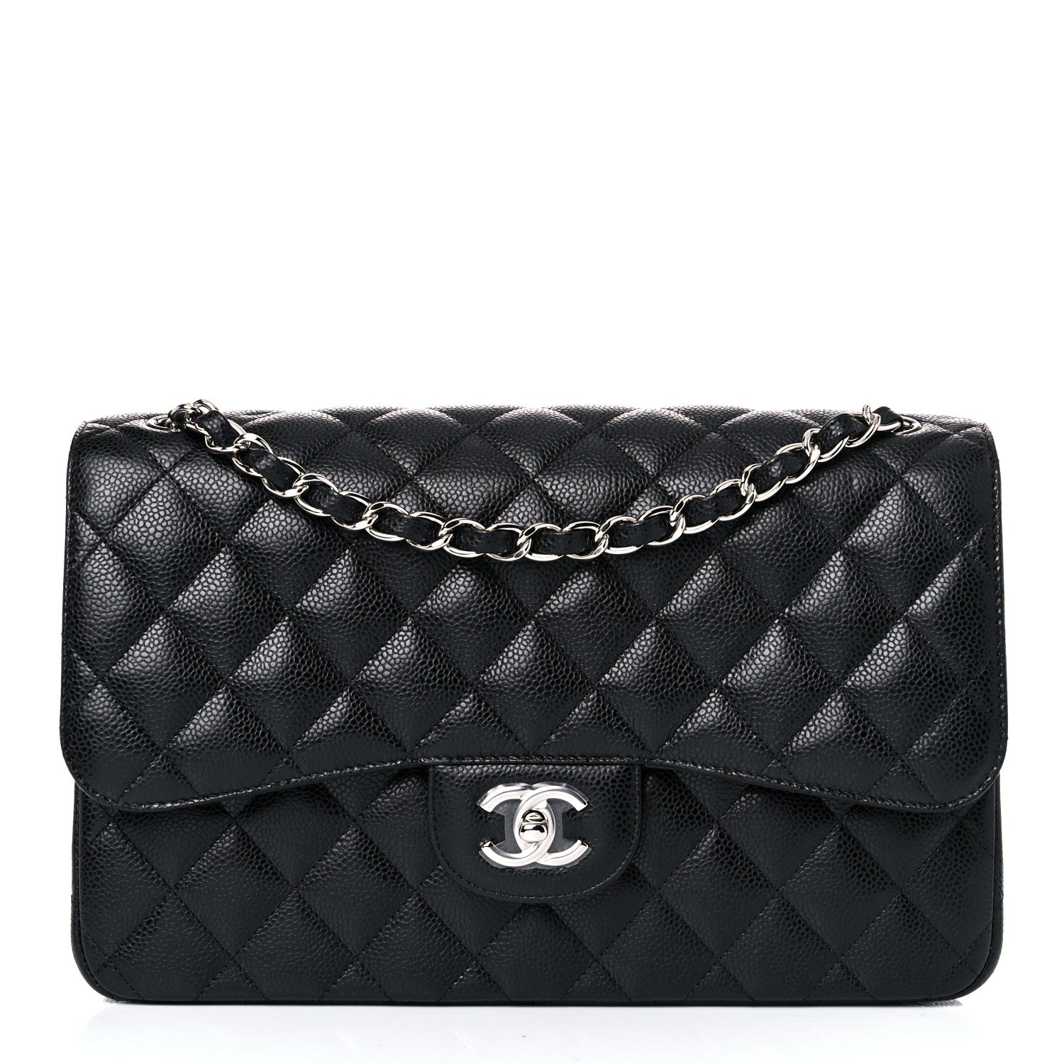 Chanel Caviar Quilted Jumbo Double Flap Black 1 of 10