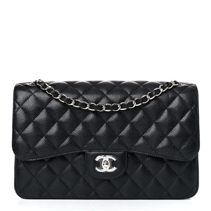 Chanel Caviar Quilted Jumbo Double Flap Black 1 of 10