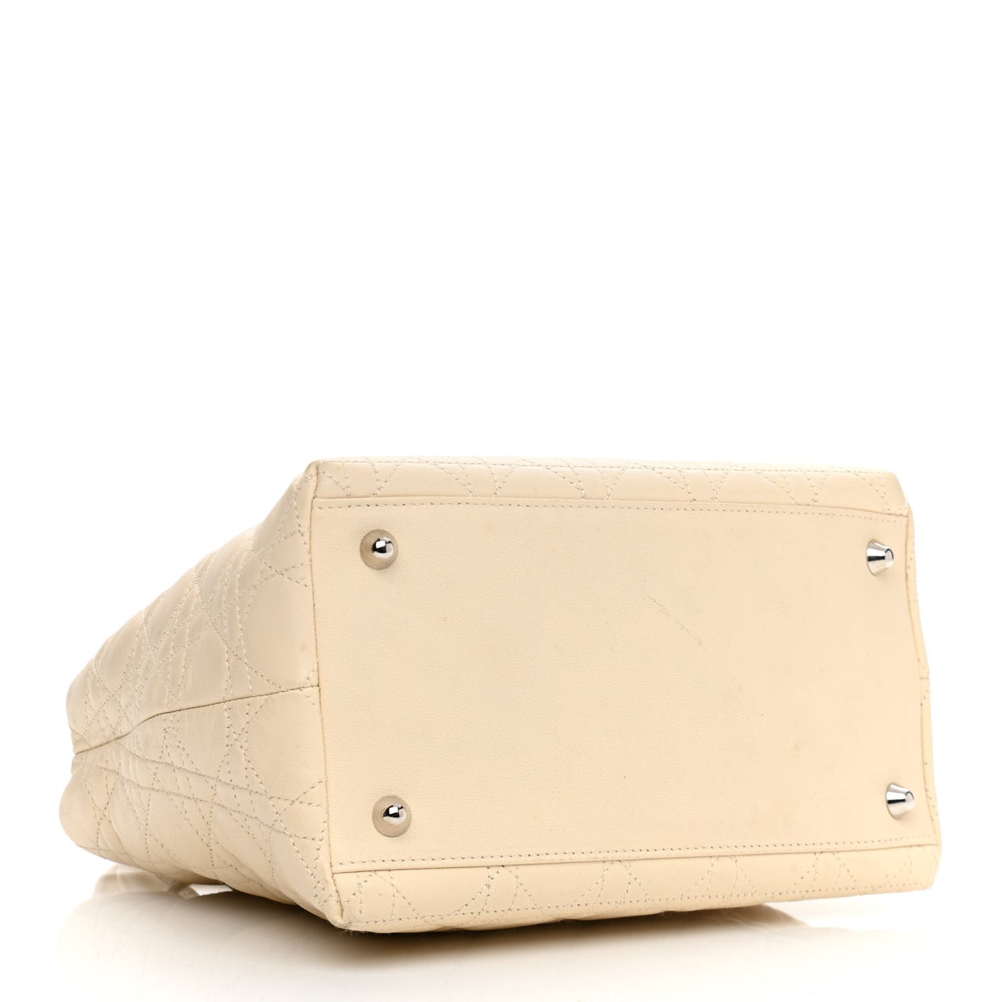 Lambskin Cannage Small Soft Lady Dior Beige