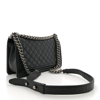 Chanel Calfskin Quilted Medium Boy Flap Black 2 of 11