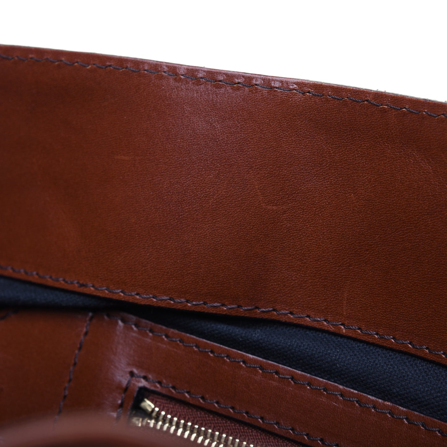 House Check Bridle Calfskin Medium Lynher Tote Dark Tan