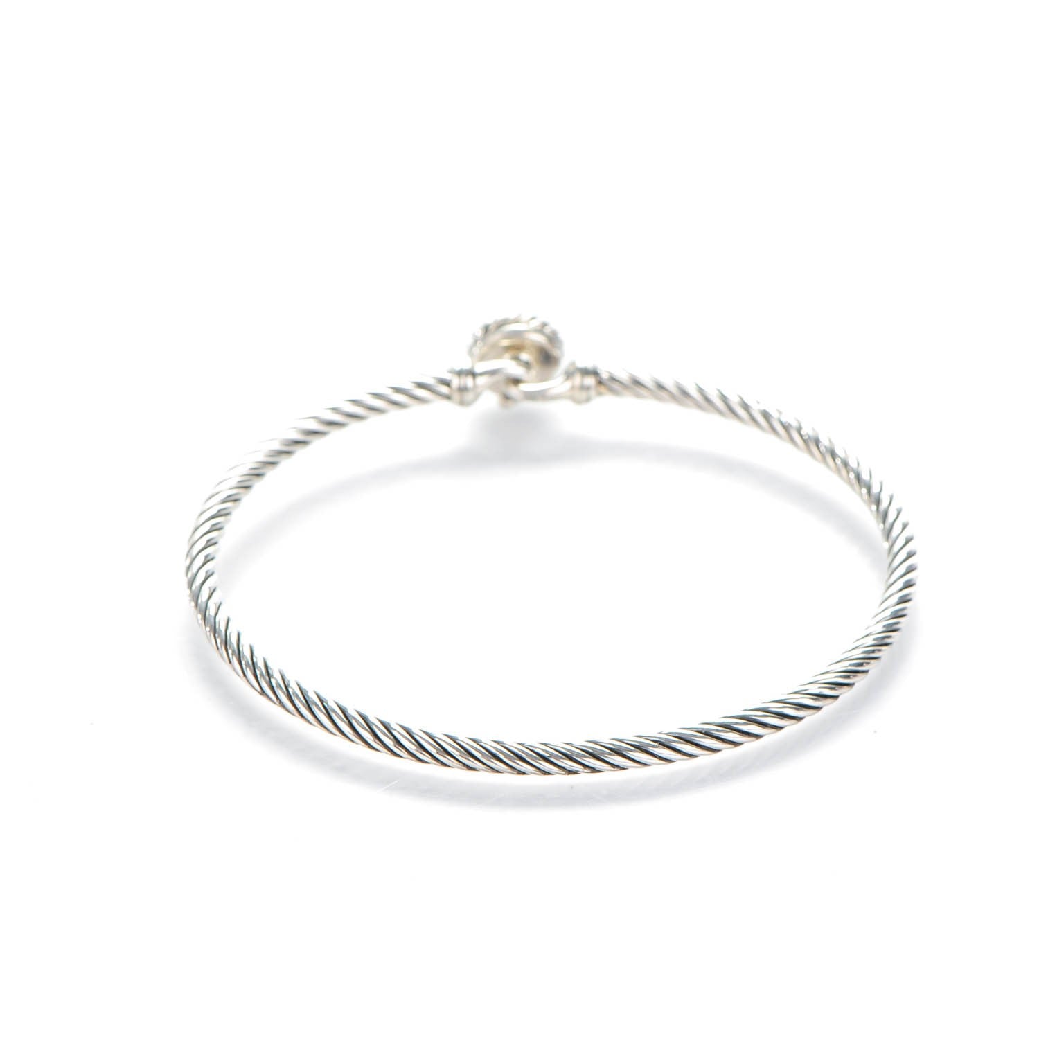 David Yurman Sterling Silver Pave Black Diamond 8mm Petite Bracelet S 3 of 5