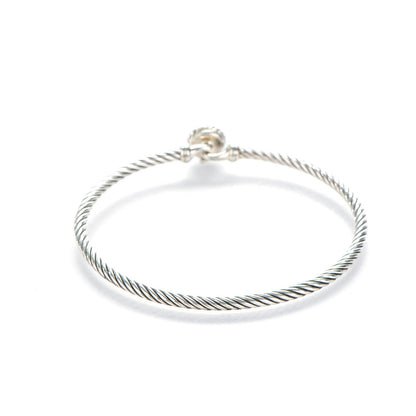 David Yurman Sterling Silver Pave Black Diamond 8mm Petite Bracelet S 3 of 5