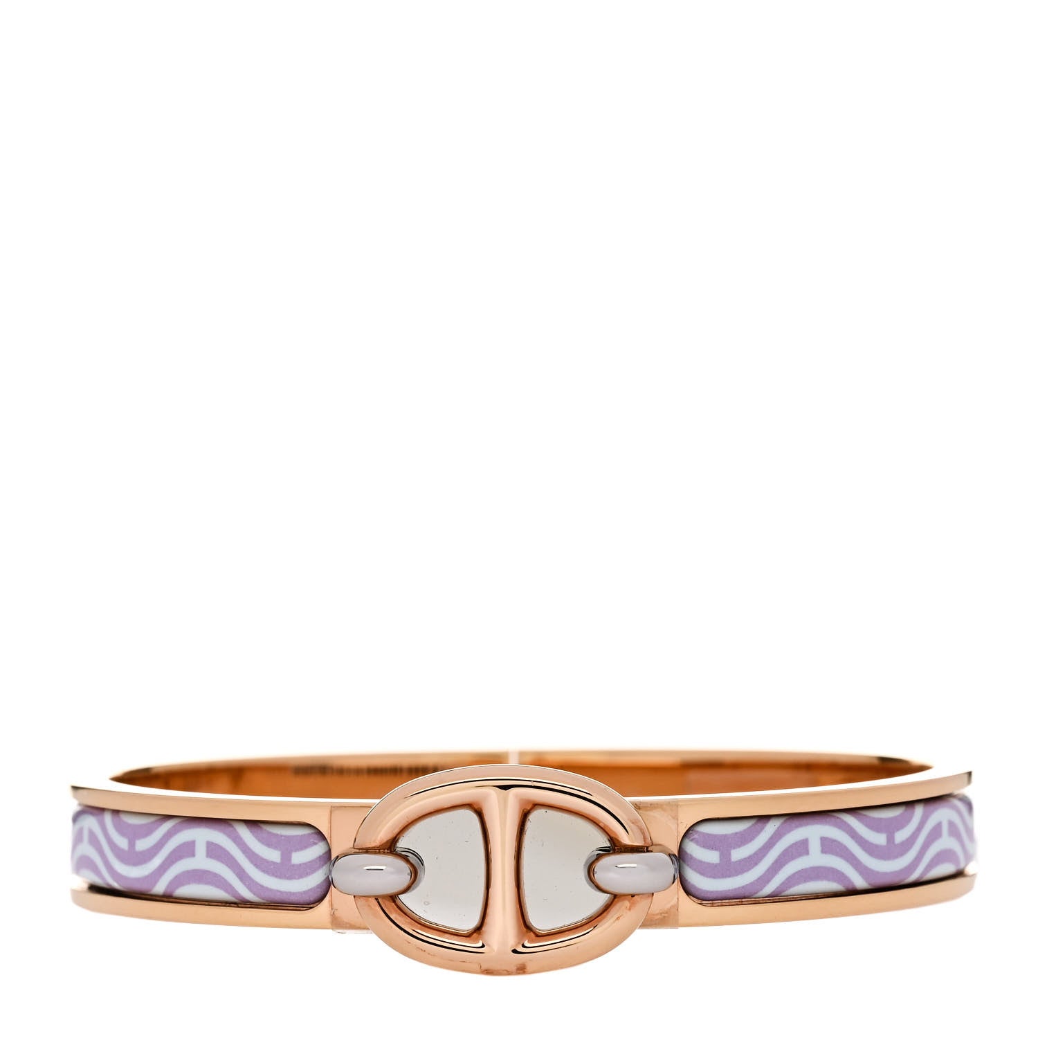 Hermes Enamel Printed Ghost H Mini Clic Chaine d'Ancre Bracelet PM Hypno 1 of 4