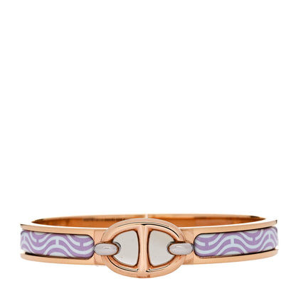 Hermes Enamel Printed Ghost H Mini Clic Chaine d'Ancre Bracelet PM Hypno 1 of 4