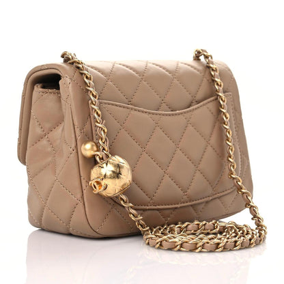 Chanel Lambskin Quilted Mini Pearl Crush Flap Beige 3 of 9