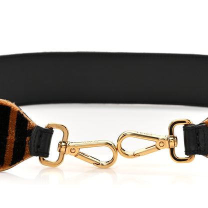 Fendi Velvet Tapestry FF Strap You Tobacco Tobacco 3 of 5