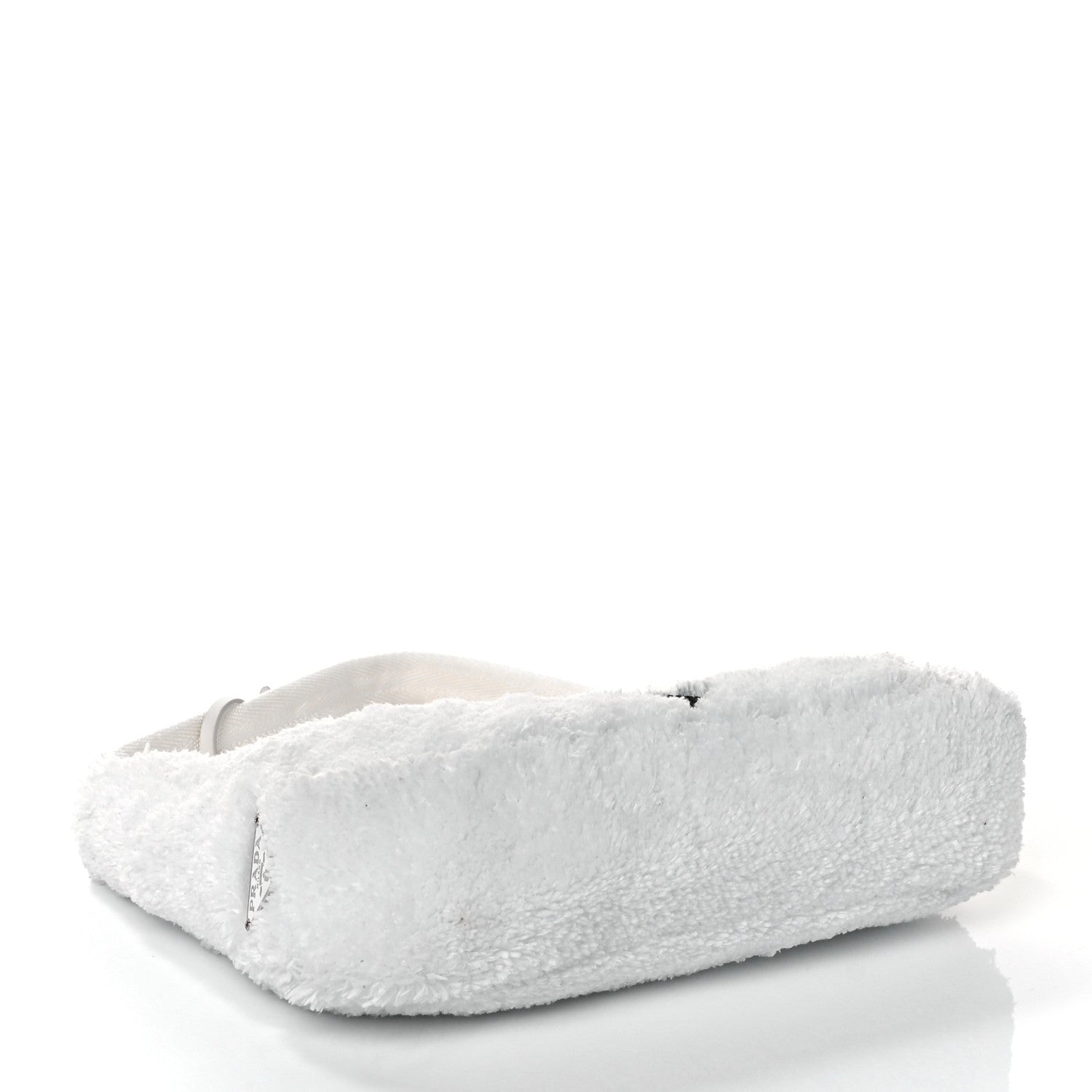 Prada Terry Cloth Mini Re-Edition 2000 Bag White Black 4 of 9